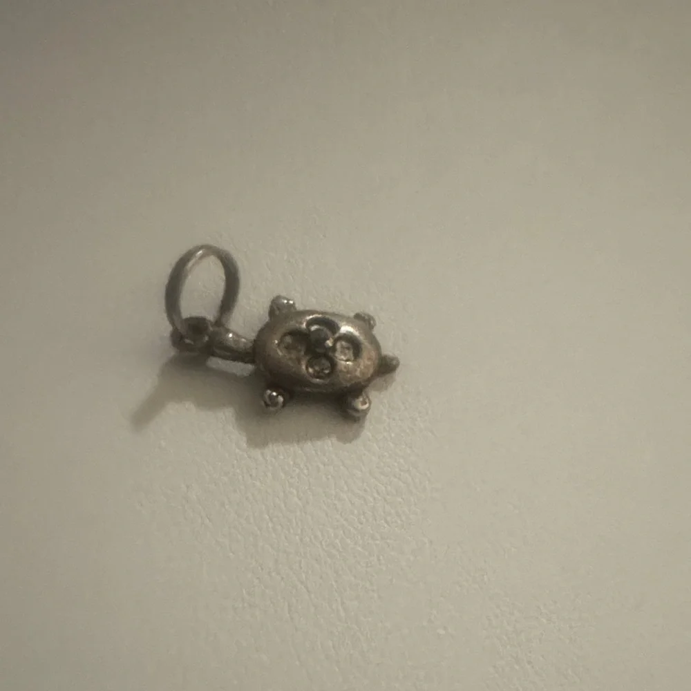 Small Silver-Tone Turtle Pendant